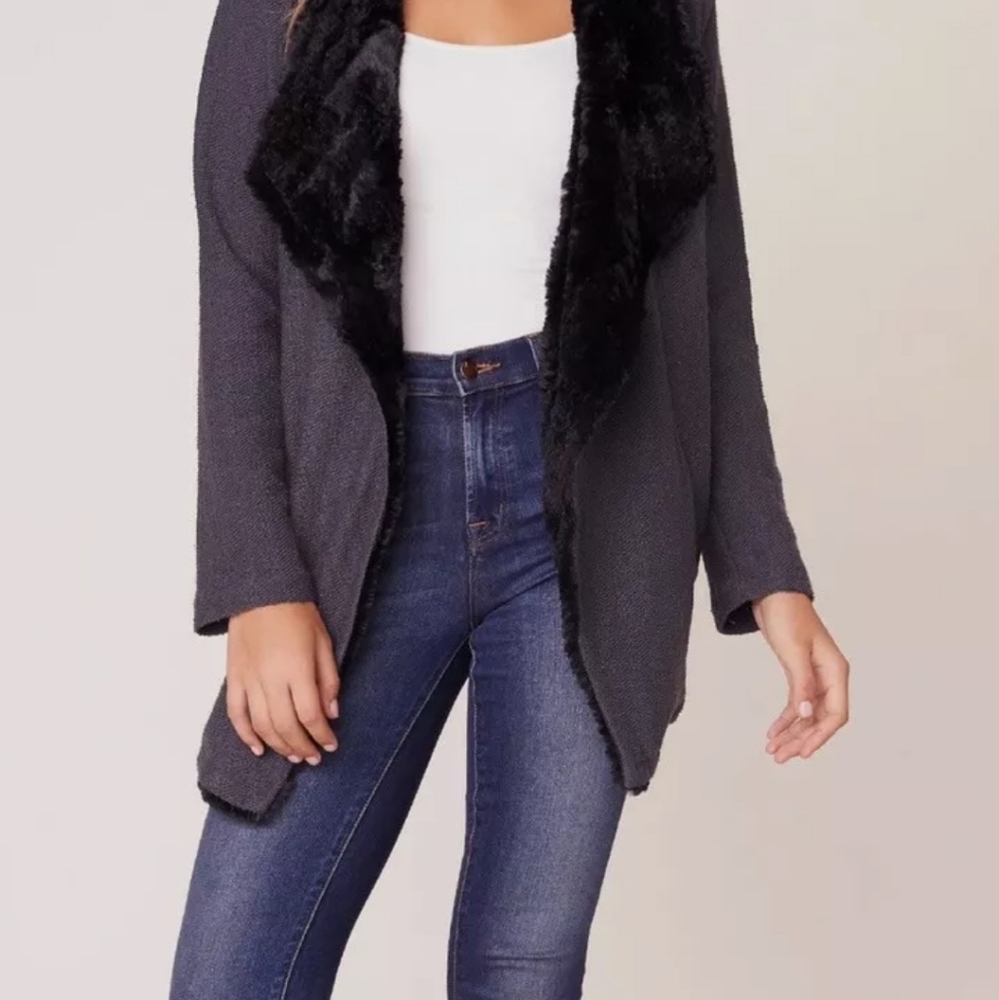 Jack by BB Dakota herringbone shearling jacket S